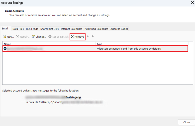 Outlook desktop app: Email Accounts Image: Outlook desktop app: Email Accounts