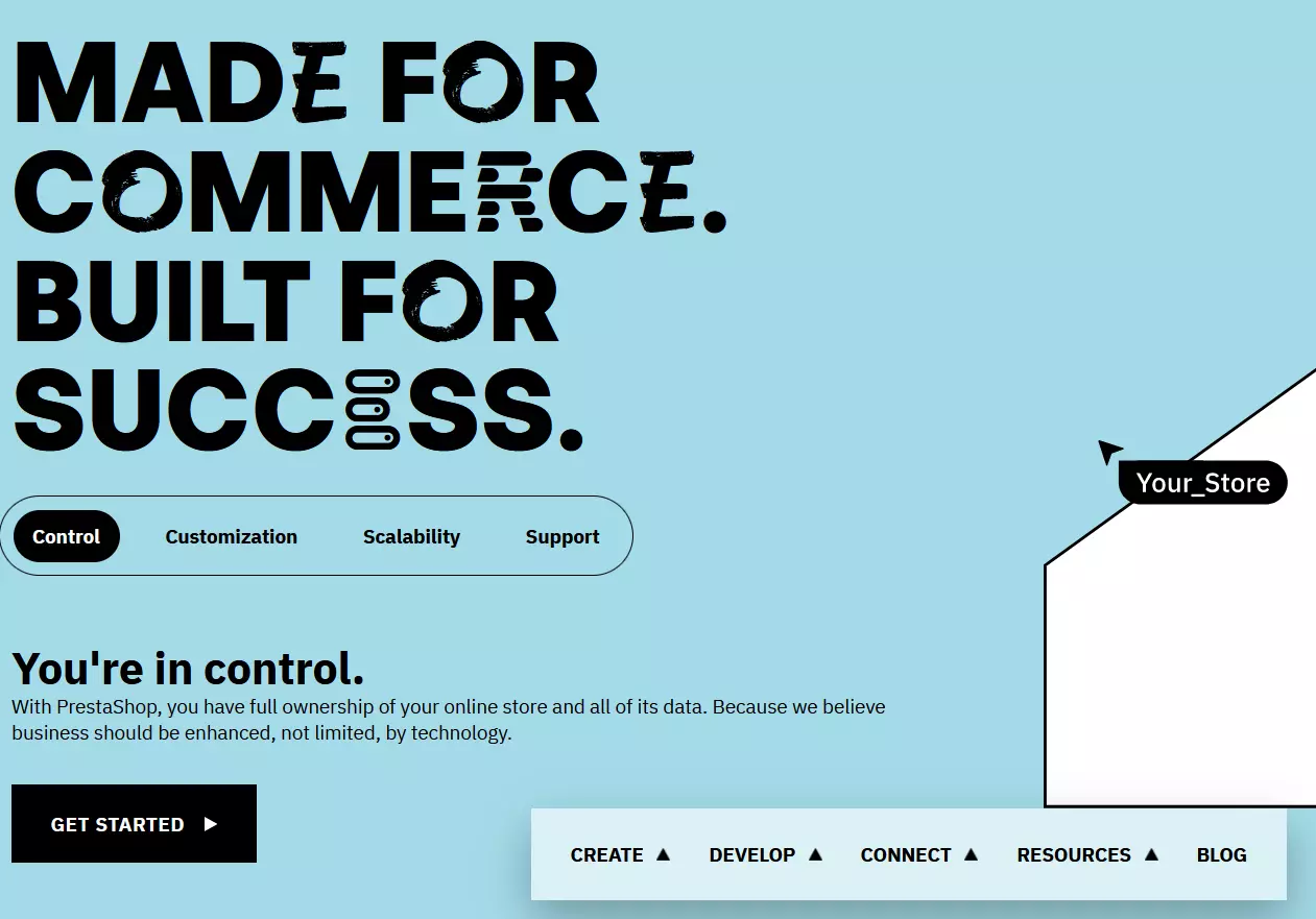 Prestashop website Image: Prestashop website