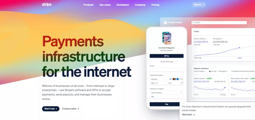 Image: Stripe Homepage