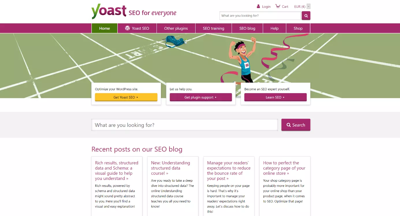 Image: Website of WordPress plugins Yoast