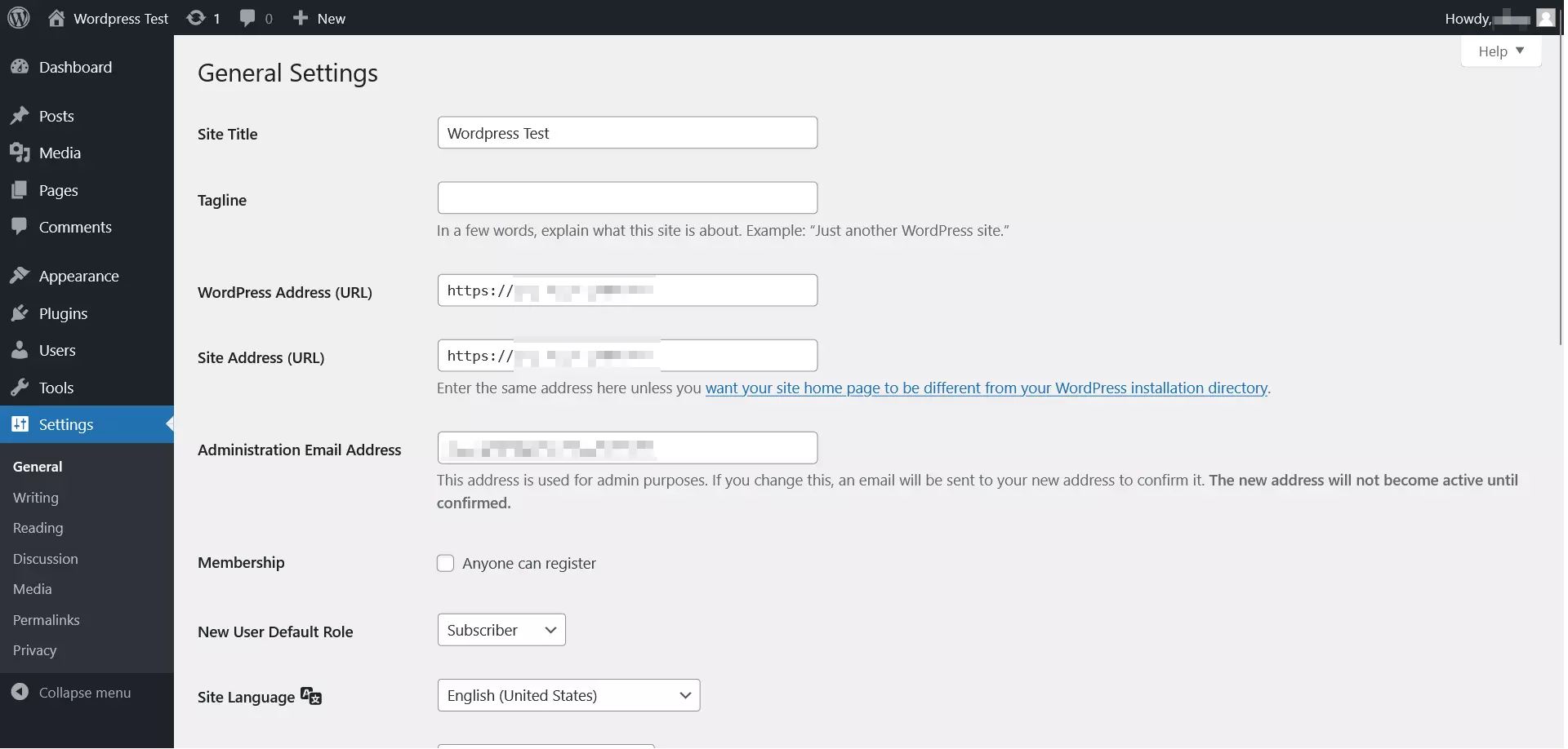 Settings menu option in the control panel Image: Settings menu option in the control panel