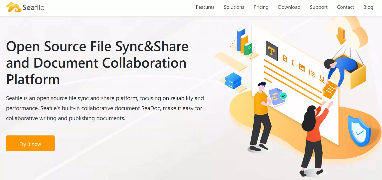 Seafile website Image: Seafile website