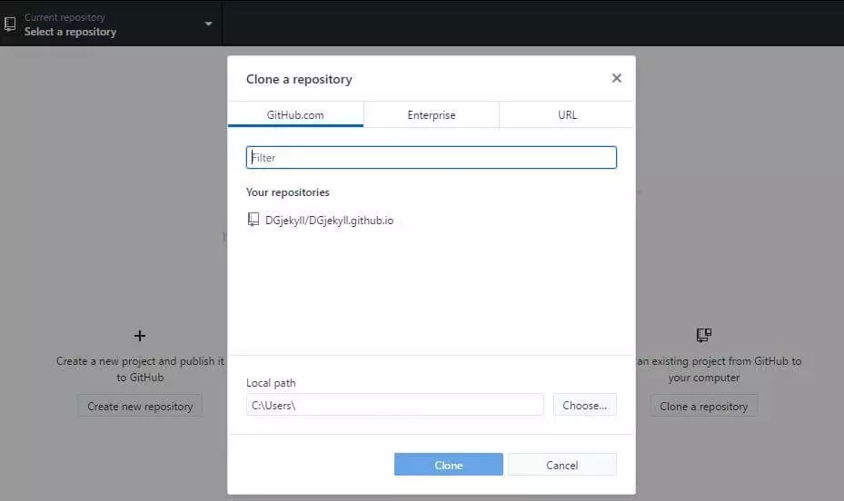 Image: GitHub: Local repository storage