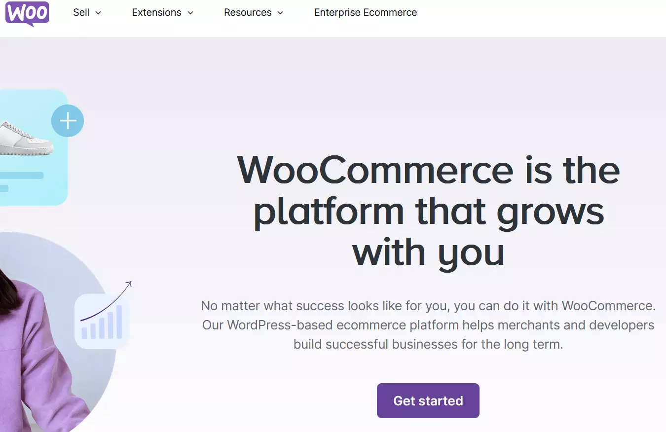 WooComerce shop system website Image: WooComerce shop system website